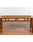 Qing Dynasty 19th Century Chinese Coffee Table with Rattan Top and Carved Apron-13. Asian & Chinese Furniture, Art, Antiques, Vintage Home Décor for sale at FEA Home
