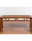 Qing Dynasty 19th Century Chinese Coffee Table with Rattan Top and Carved Apron-15. Asian & Chinese Furniture, Art, Antiques, Vintage Home Décor for sale at FEA Home