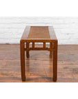 Qing Dynasty 19th Century Chinese Coffee Table with Rattan Top and Carved Apron-17. Asian & Chinese Furniture, Art, Antiques, Vintage Home Décor for sale at FEA Home