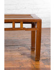 Qing Dynasty 19th Century Chinese Coffee Table with Rattan Top and Carved Apron-10. Asian & Chinese Furniture, Art, Antiques, Vintage Home Décor for sale at FEA Home