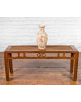 Qing Dynasty 19th Century Chinese Coffee Table with Rattan Top and Carved Apron-3. Asian & Chinese Furniture, Art, Antiques, Vintage Home Décor for sale at FEA Home