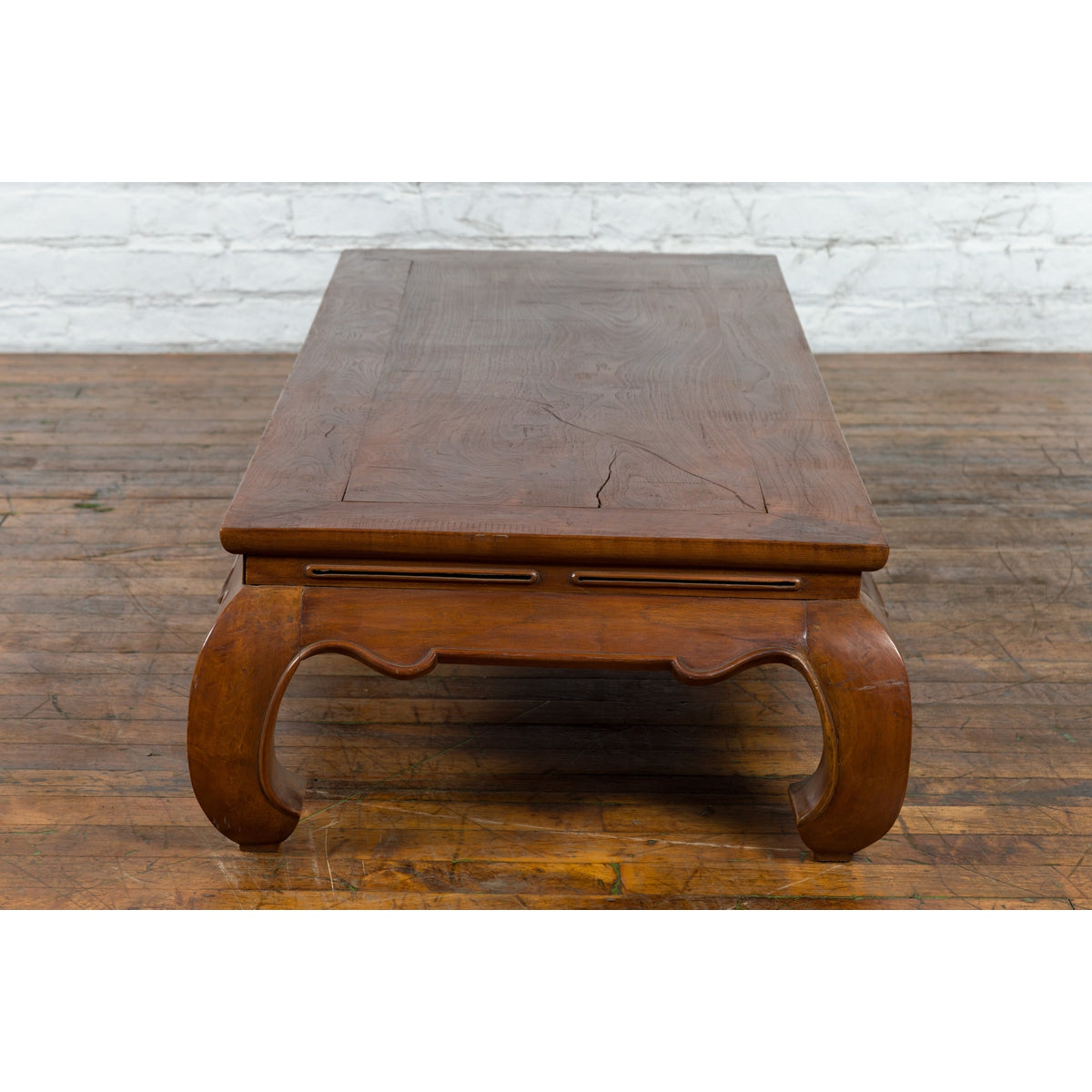Chinese Qing Dynasty 19th Century Coffee Table with Chow Legs and Carved Apron-15. Asian & Chinese Furniture, Art, Antiques, Vintage Home Décor for sale at FEA Home