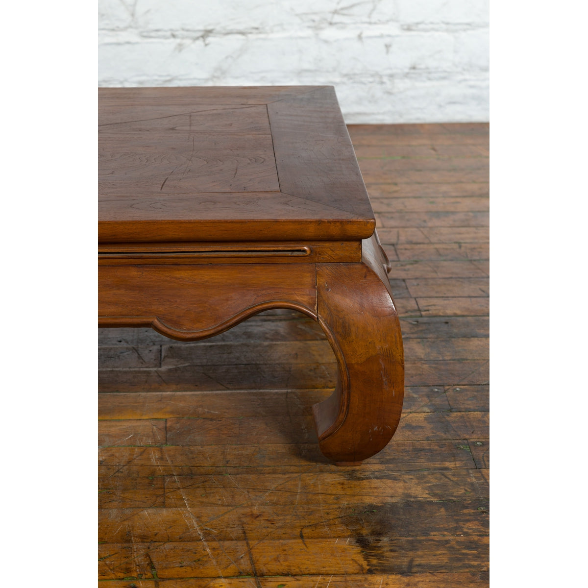Chinese Qing Dynasty 19th Century Coffee Table with Chow Legs and Carved Apron-8. Asian & Chinese Furniture, Art, Antiques, Vintage Home Décor for sale at FEA Home