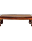 Chinese Qing Dynasty Period 19th Century Elm Coffee Table with Rattan Top-1. Asian & Chinese Furniture, Art, Antiques, Vintage Home Décor for sale at FEA Home