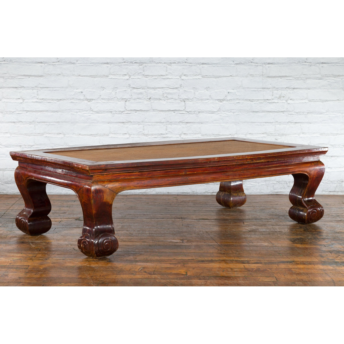 Chinese Qing Dynasty Period 19th Century Elm Coffee Table with Rattan Top-10. Asian & Chinese Furniture, Art, Antiques, Vintage Home Décor for sale at FEA Home