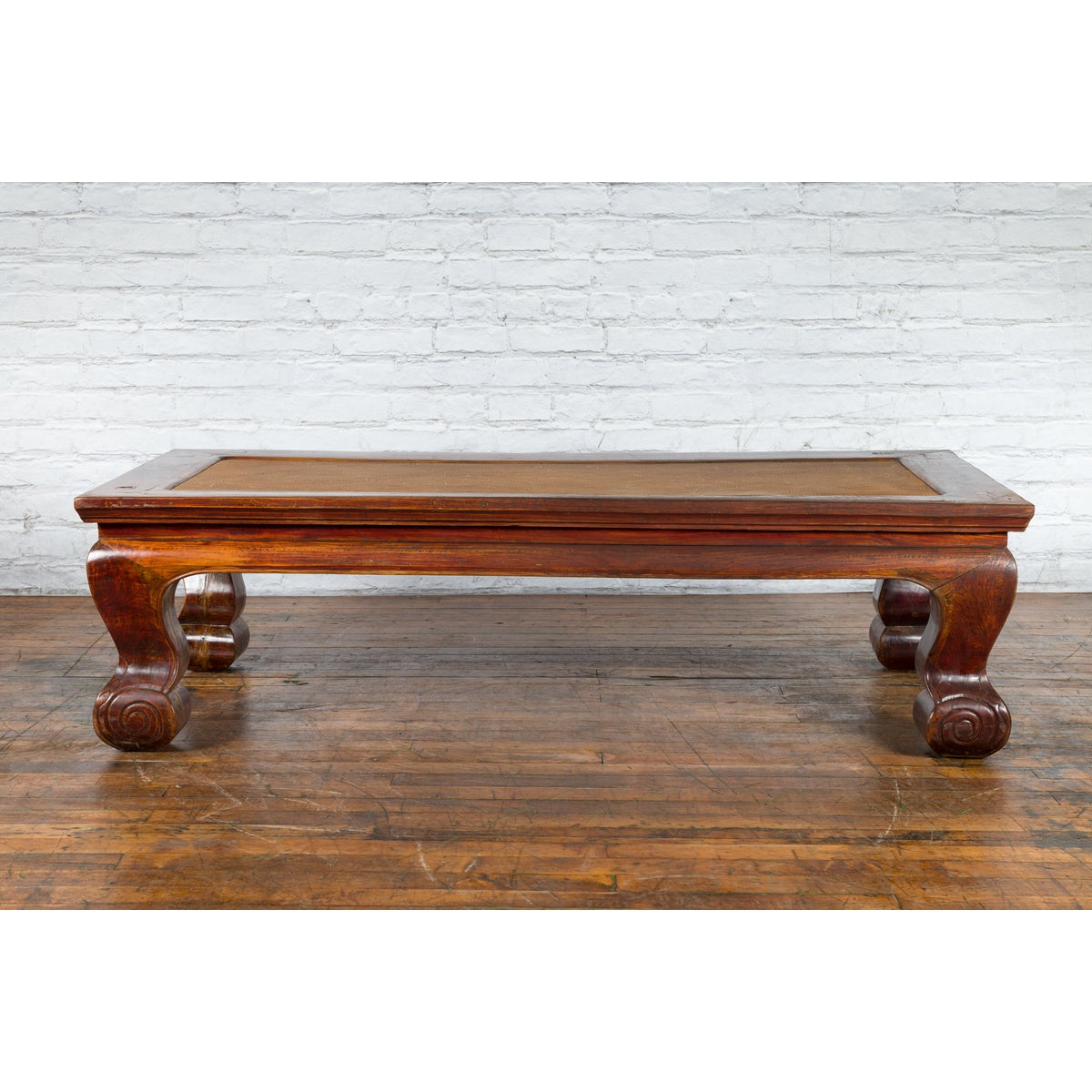 Chinese Qing Dynasty Period 19th Century Elm Coffee Table with Rattan Top-13. Asian & Chinese Furniture, Art, Antiques, Vintage Home Décor for sale at FEA Home