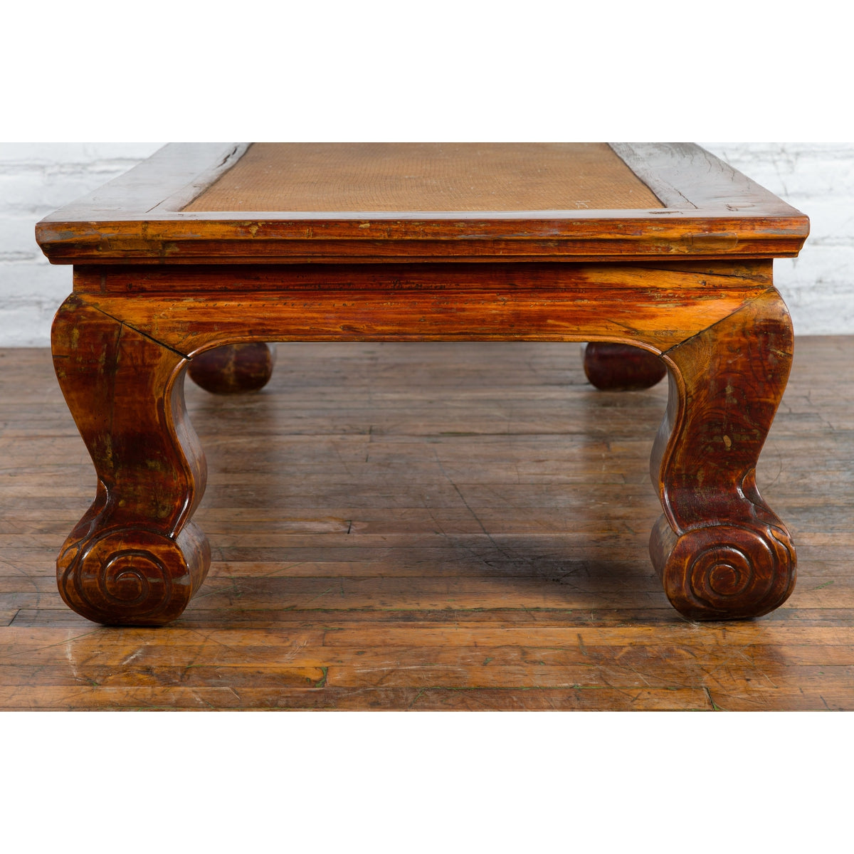 Chinese Qing Dynasty Period 19th Century Elm Coffee Table with Rattan Top-15. Asian & Chinese Furniture, Art, Antiques, Vintage Home Décor for sale at FEA Home