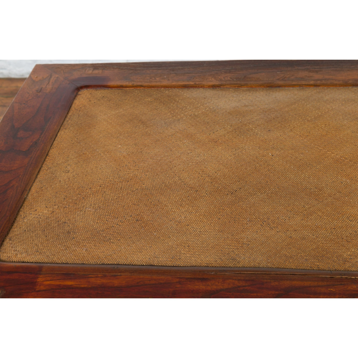 Chinese Qing Dynasty Period 19th Century Elm Coffee Table with Rattan Top-9. Asian & Chinese Furniture, Art, Antiques, Vintage Home Décor for sale at FEA Home
