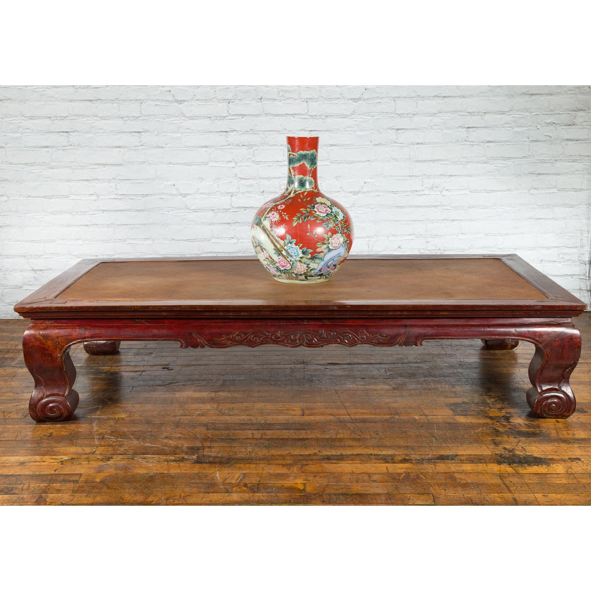 Chinese Qing Dynasty 19th Century Mahogany Stained Coffee Table with Rattan Top-13. Asian & Chinese Furniture, Art, Antiques, Vintage Home Décor for sale at FEA Home