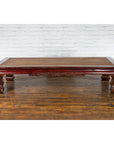 Chinese Qing Dynasty 19th Century Mahogany Stained Coffee Table with Rattan Top-2. Asian & Chinese Furniture, Art, Antiques, Vintage Home Décor for sale at FEA Home