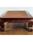 Chinese Qing Dynasty 19th Century Mahogany Stained Coffee Table with Rattan Top-3. Asian & Chinese Furniture, Art, Antiques, Vintage Home Décor for sale at FEA Home