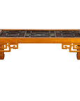 Chinese Qing Dynasty 19th Century Wooden Coffee Table with Stained Glass Top-1. Asian & Chinese Furniture, Art, Antiques, Vintage Home Décor for sale at FEA Home
