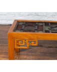 Chinese Qing Dynasty 19th Century Wooden Coffee Table with Stained Glass Top-6. Asian & Chinese Furniture, Art, Antiques, Vintage Home Décor for sale at FEA Home