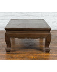 Thai Teak Wood Vintage Coffee Table with Carved Apron and Dark Brown Patina-13. Asian & Chinese Furniture, Art, Antiques, Vintage Home Décor for sale at FEA Home
