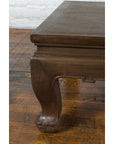 Thai Teak Wood Vintage Coffee Table with Carved Apron and Dark Brown Patina-5. Asian & Chinese Furniture, Art, Antiques, Vintage Home Décor for sale at FEA Home