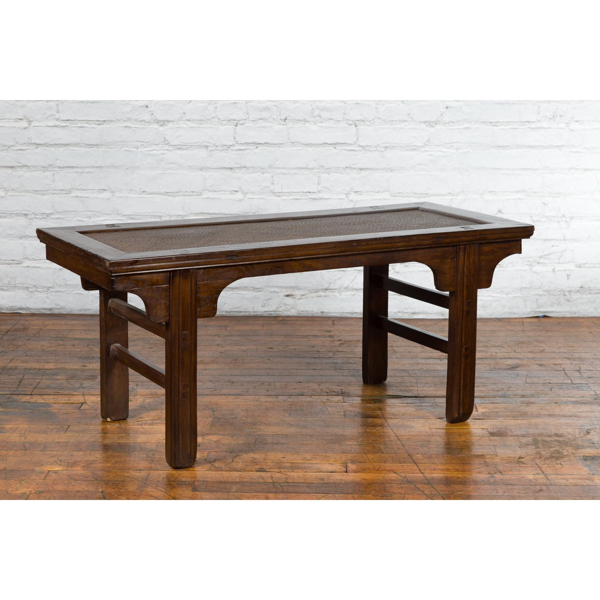 Qing Dynasty 19th Century Low Table or Small Bench with Rattan Insert Top-10. Asian & Chinese Furniture, Art, Antiques, Vintage Home Décor for sale at FEA Home