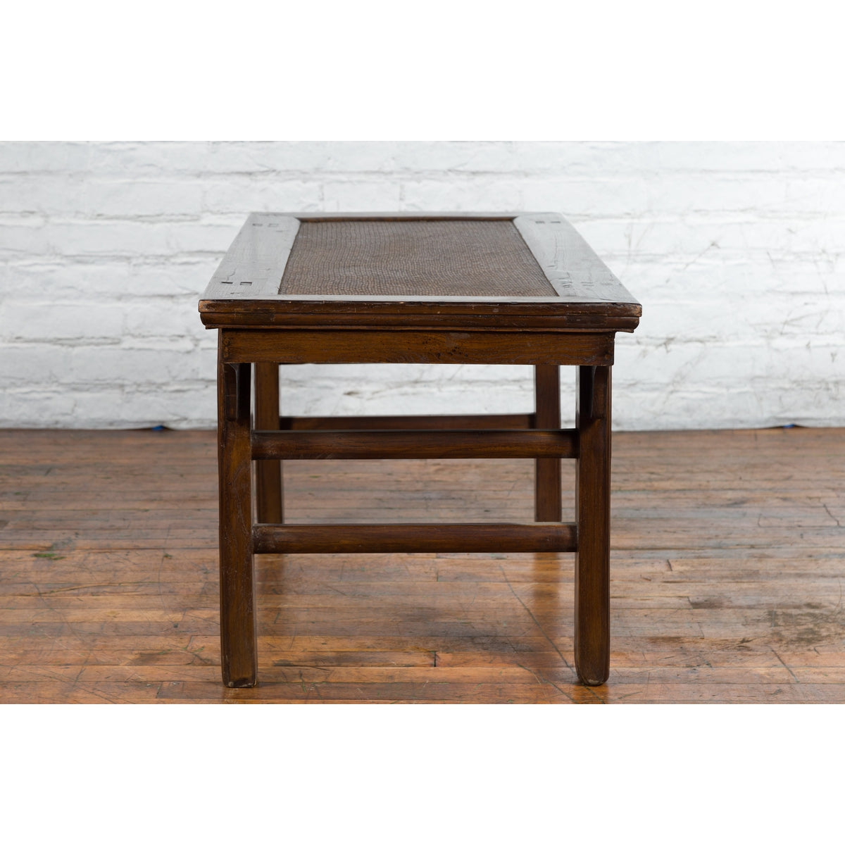 Qing Dynasty 19th Century Low Table or Small Bench with Rattan Insert Top-11. Asian & Chinese Furniture, Art, Antiques, Vintage Home Décor for sale at FEA Home