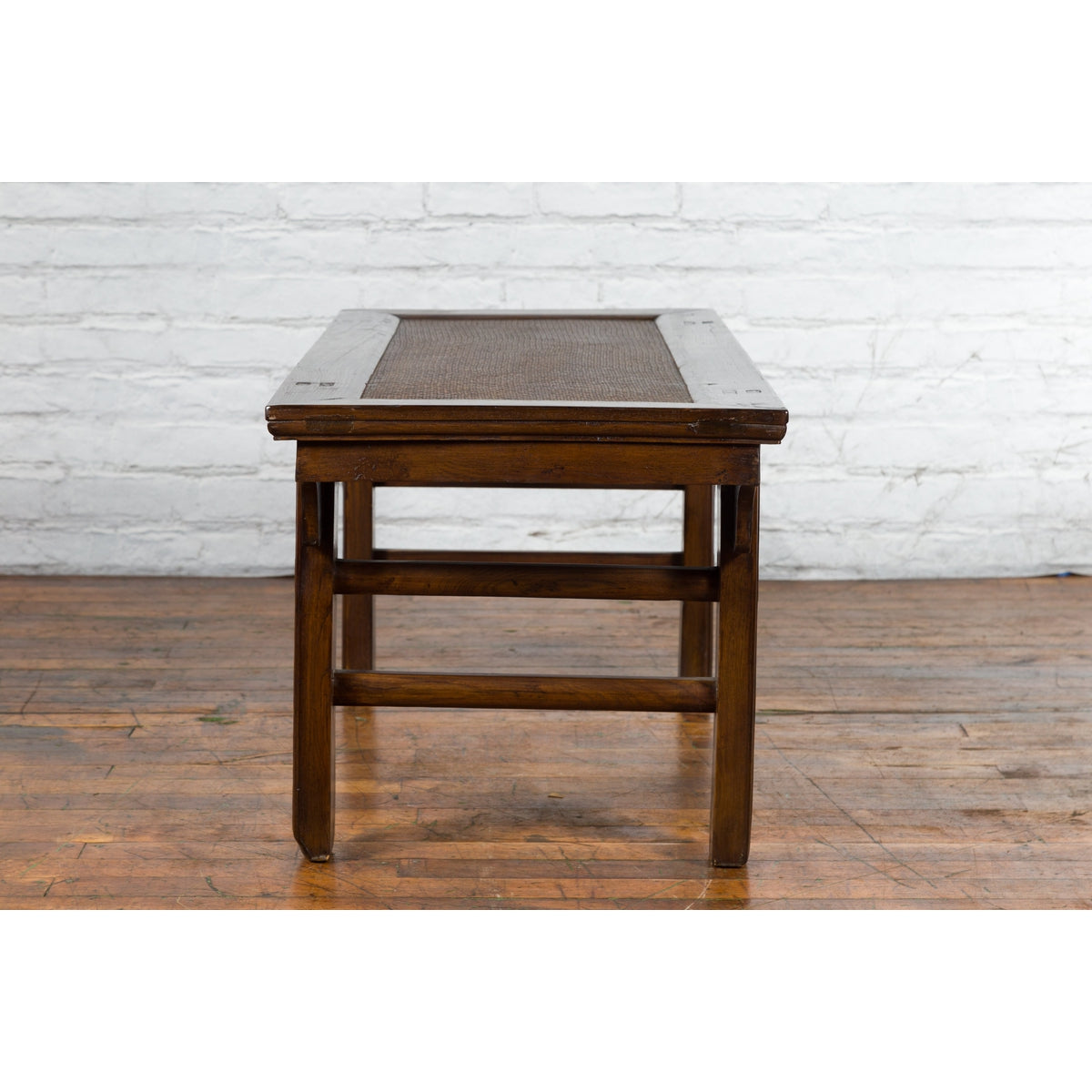 Qing Dynasty 19th Century Low Table or Small Bench with Rattan Insert Top-13. Asian & Chinese Furniture, Art, Antiques, Vintage Home Décor for sale at FEA Home