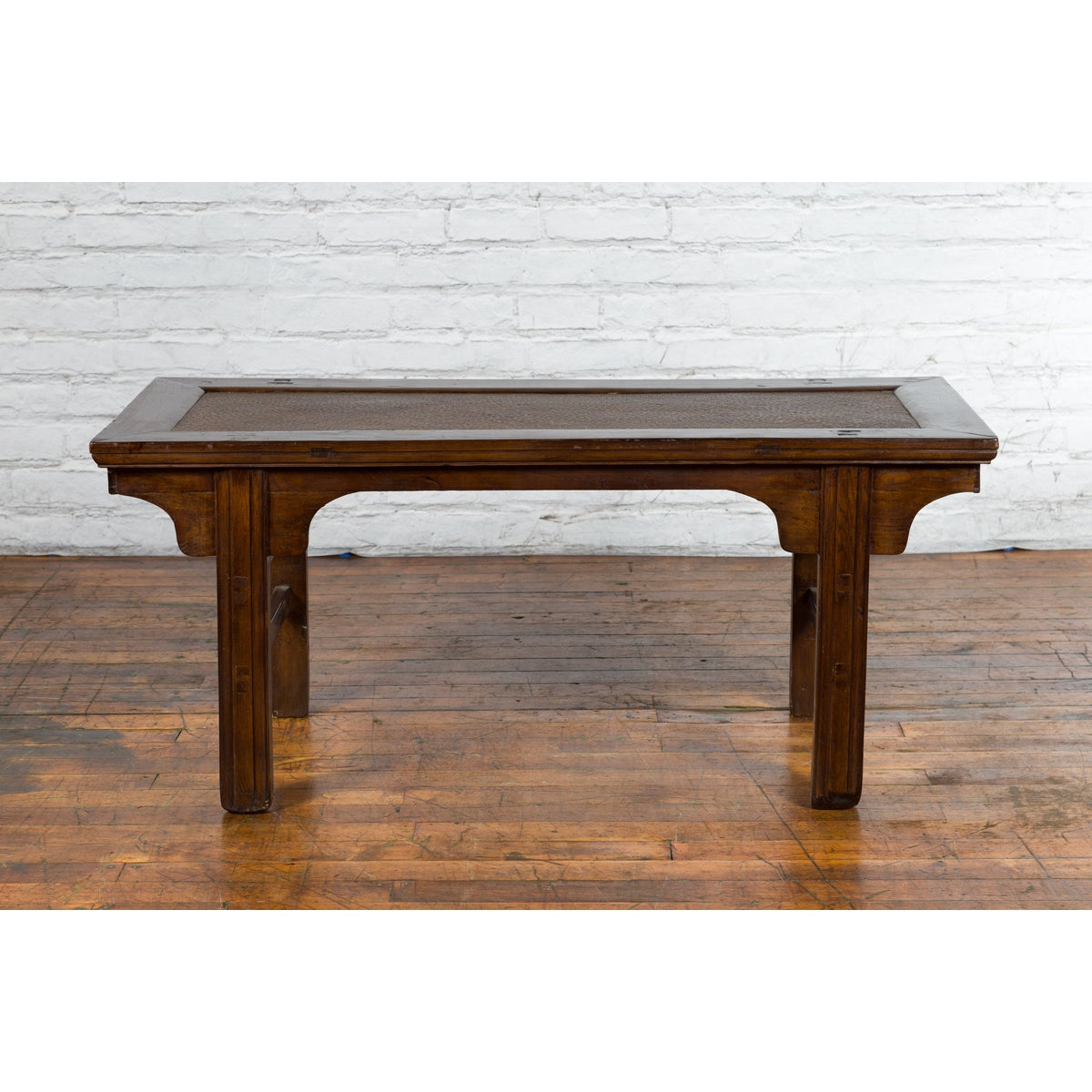 Qing Dynasty 19th Century Low Table or Small Bench with Rattan Insert Top-3. Asian & Chinese Furniture, Art, Antiques, Vintage Home Décor for sale at FEA Home
