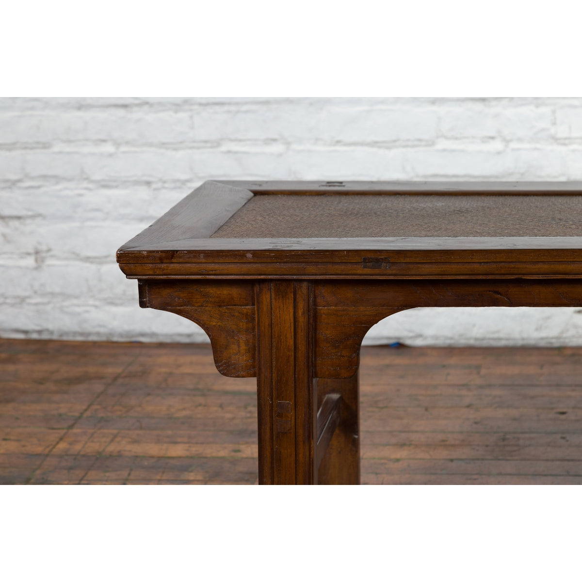 Qing Dynasty 19th Century Low Table or Small Bench with Rattan Insert Top-4. Asian & Chinese Furniture, Art, Antiques, Vintage Home Décor for sale at FEA Home