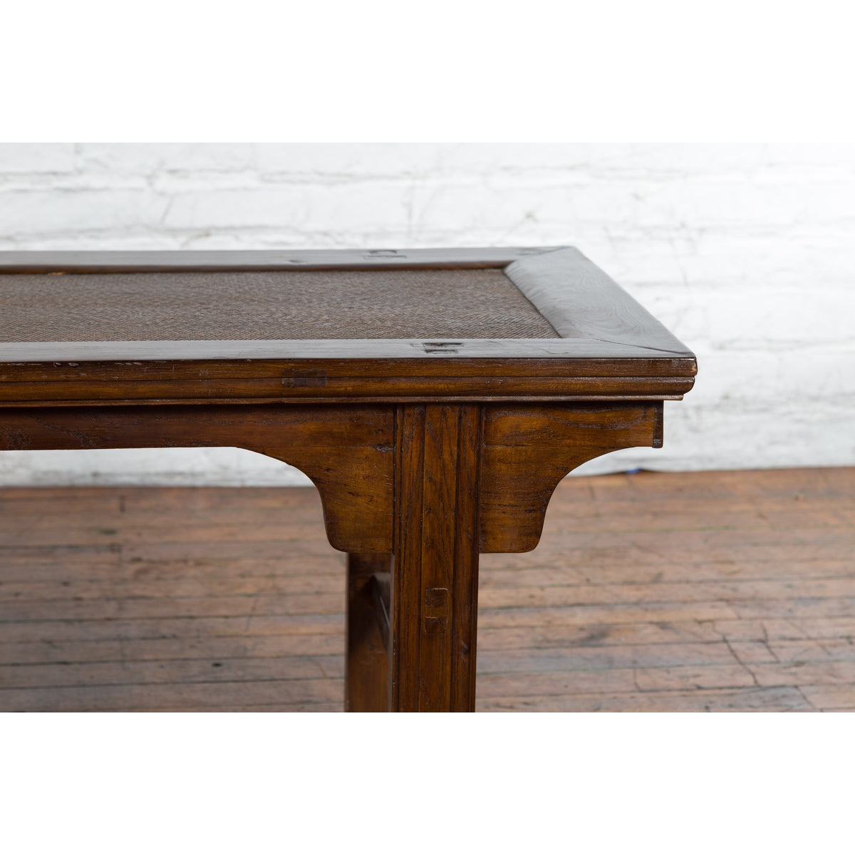 Qing Dynasty 19th Century Low Table or Small Bench with Rattan Insert Top-5. Asian & Chinese Furniture, Art, Antiques, Vintage Home Décor for sale at FEA Home
