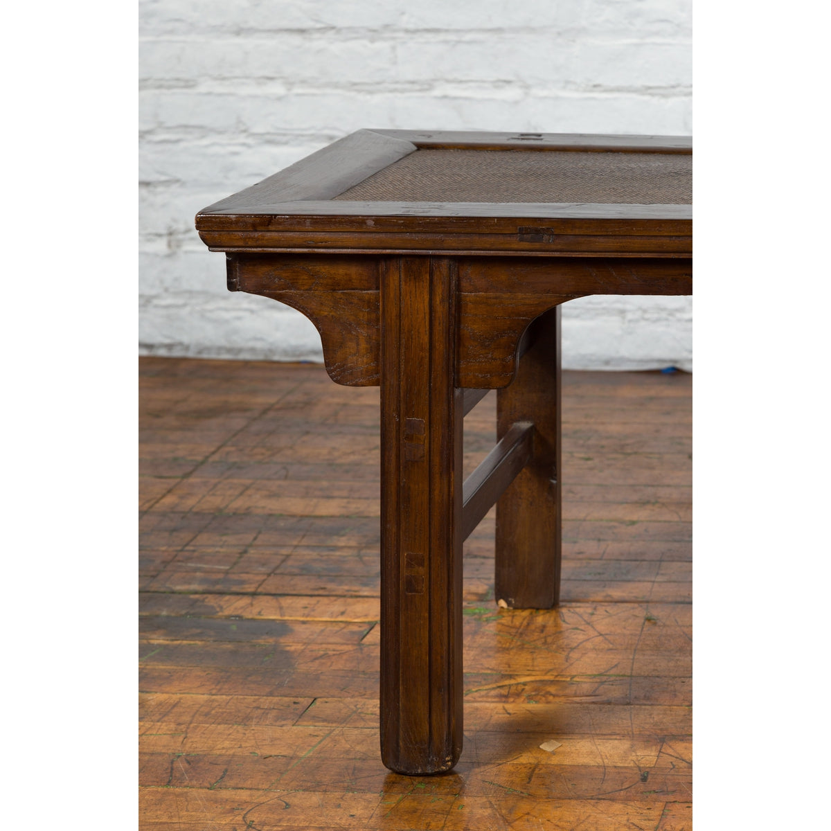Qing Dynasty 19th Century Low Table or Small Bench with Rattan Insert Top-6. Asian & Chinese Furniture, Art, Antiques, Vintage Home Décor for sale at FEA Home