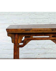 Chinese Qing Dynasty Ming Style Elmwood Wine Table with Distressed Patina-5. Asian & Chinese Furniture, Art, Antiques, Vintage Home Décor for sale at FEA Home