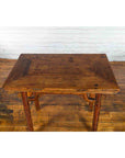 Chinese Qing Dynasty Ming Style Elmwood Wine Table with Distressed Patina-12. Asian & Chinese Furniture, Art, Antiques, Vintage Home Décor for sale at FEA Home