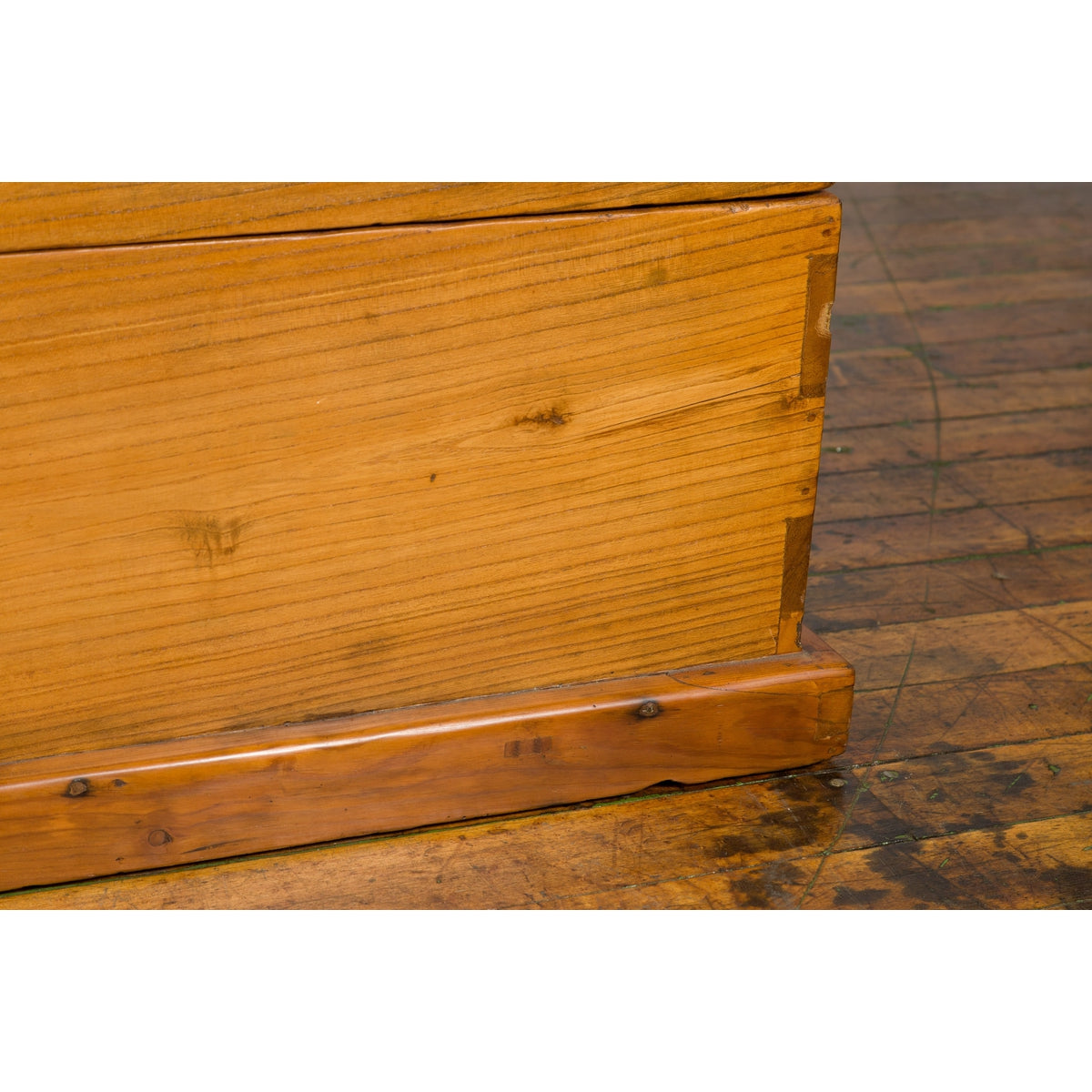 Chinese Qing Dynasty 19th Century Long Wooden Scroll Box with Brass Hardware-14. Asian & Chinese Furniture, Art, Antiques, Vintage Home Décor for sale at FEA Home