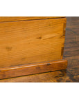 Chinese Qing Dynasty 19th Century Long Wooden Scroll Box with Brass Hardware-14. Asian & Chinese Furniture, Art, Antiques, Vintage Home Décor for sale at FEA Home