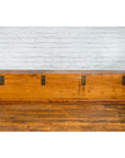 Chinese Qing Dynasty 19th Century Long Wooden Scroll Box with Brass Hardware-18. Asian & Chinese Furniture, Art, Antiques, Vintage Home Décor for sale at FEA Home