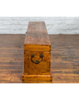 Chinese Qing Dynasty 19th Century Long Wooden Scroll Box with Brass Hardware-19. Asian & Chinese Furniture, Art, Antiques, Vintage Home Décor for sale at FEA Home