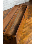 Chinese Qing Dynasty 19th Century Long Wooden Scroll Box with Brass Hardware-4. Asian & Chinese Furniture, Art, Antiques, Vintage Home Décor for sale at FEA Home