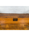 Chinese Qing Dynasty 19th Century Long Wooden Scroll Box with Brass Hardware-6. Asian & Chinese Furniture, Art, Antiques, Vintage Home Décor for sale at FEA Home