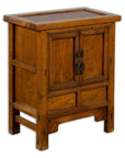 Chinese Late Qing Dynasty Period Bedside Wooden Cabinet with Two Small Doors-1. Asian & Chinese Furniture, Art, Antiques, Vintage Home Décor for sale at FEA Home