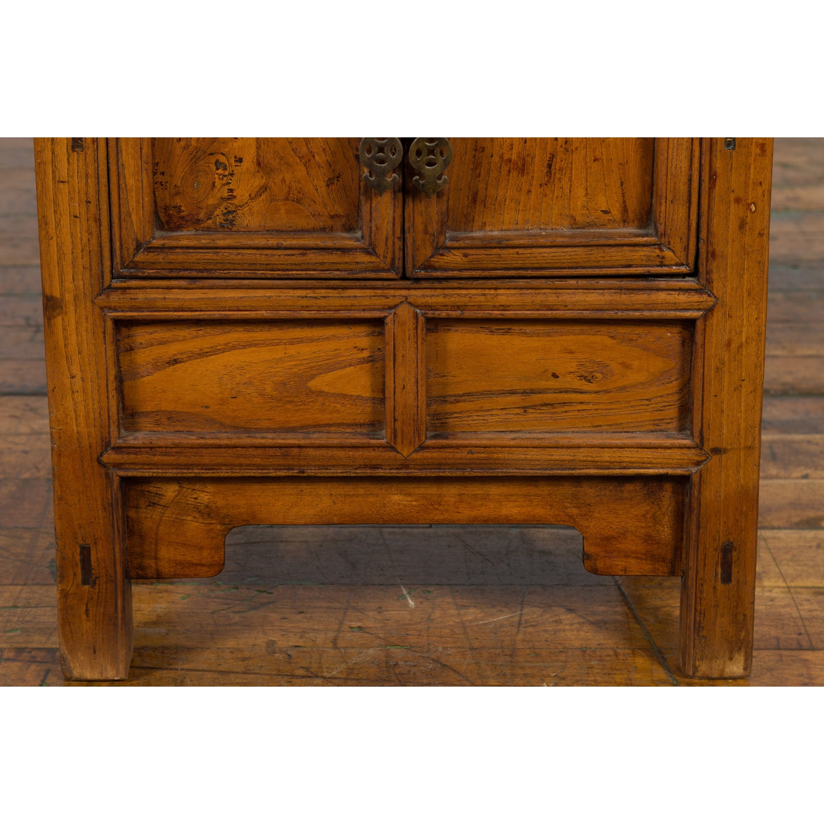 Chinese Late Qing Dynasty Period Bedside Wooden Cabinet with Two Small Doors-13. Asian & Chinese Furniture, Art, Antiques, Vintage Home Décor for sale at FEA Home