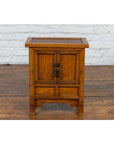 Chinese Late Qing Dynasty Period Bedside Wooden Cabinet with Two Small Doors-2. Asian & Chinese Furniture, Art, Antiques, Vintage Home Décor for sale at FEA Home