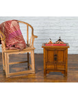 Chinese Late Qing Dynasty Period Bedside Wooden Cabinet with Two Small Doors-3. Asian & Chinese Furniture, Art, Antiques, Vintage Home Décor for sale at FEA Home