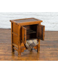 Chinese Late Qing Dynasty Period Bedside Wooden Cabinet with Two Small Doors-4. Asian & Chinese Furniture, Art, Antiques, Vintage Home Décor for sale at FEA Home