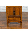 Chinese Late Qing Dynasty Period Bedside Wooden Cabinet with Two Small Doors-9. Asian & Chinese Furniture, Art, Antiques, Vintage Home Décor for sale at FEA Home