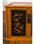 Two Chinese Qing Dynasty Fruitwood Side Cabinets with Carved Décor, Sold Each-15. Asian & Chinese Furniture, Art, Antiques, Vintage Home Décor for sale at FEA Home
