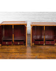 Two Chinese Qing Dynasty Fruitwood Side Cabinets with Carved Décor, Sold Each-21. Asian & Chinese Furniture, Art, Antiques, Vintage Home Décor for sale at FEA Home