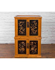 Two Chinese Qing Dynasty Fruitwood Side Cabinets with Carved Décor, Sold Each-22. Asian & Chinese Furniture, Art, Antiques, Vintage Home Décor for sale at FEA Home