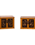 Two Chinese Qing Dynasty Fruitwood Side Cabinets with Carved Décor, Sold Each-1. Asian & Chinese Furniture, Art, Antiques, Vintage Home Décor for sale at FEA Home