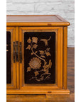Two Chinese Qing Dynasty Fruitwood Side Cabinets with Carved Décor, Sold Each-10. Asian & Chinese Furniture, Art, Antiques, Vintage Home Décor for sale at FEA Home