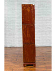 Three Piece Stacked Red Lacquered Cabinet-5. Asian & Chinese Furniture, Art, Antiques, Vintage Home Décor for sale at FEA Home