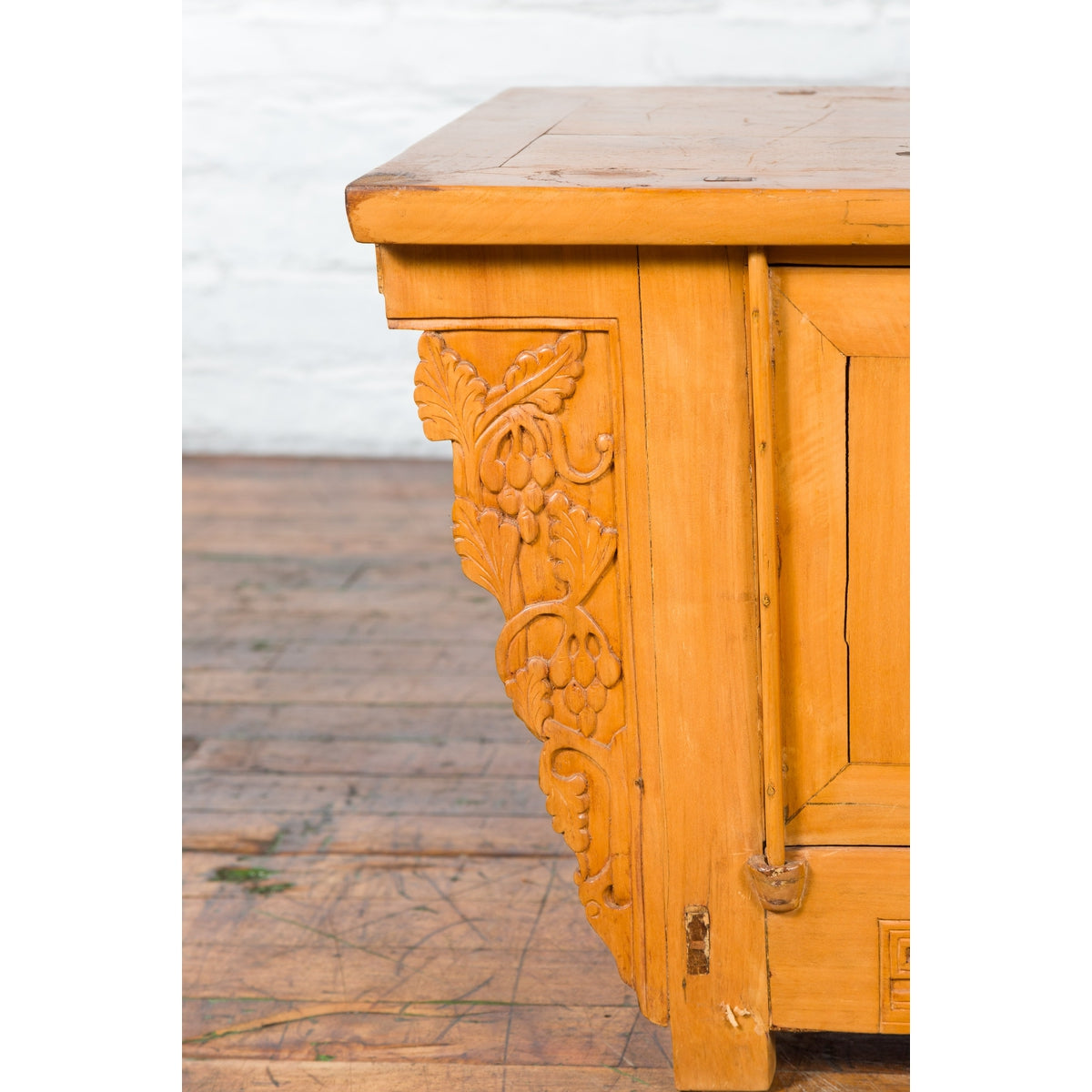 19th Century Qing Dynasty Period Chinese Elm Wood Carved Butterfly Sideboard-11. Asian & Chinese Furniture, Art, Antiques, Vintage Home Décor for sale at FEA Home