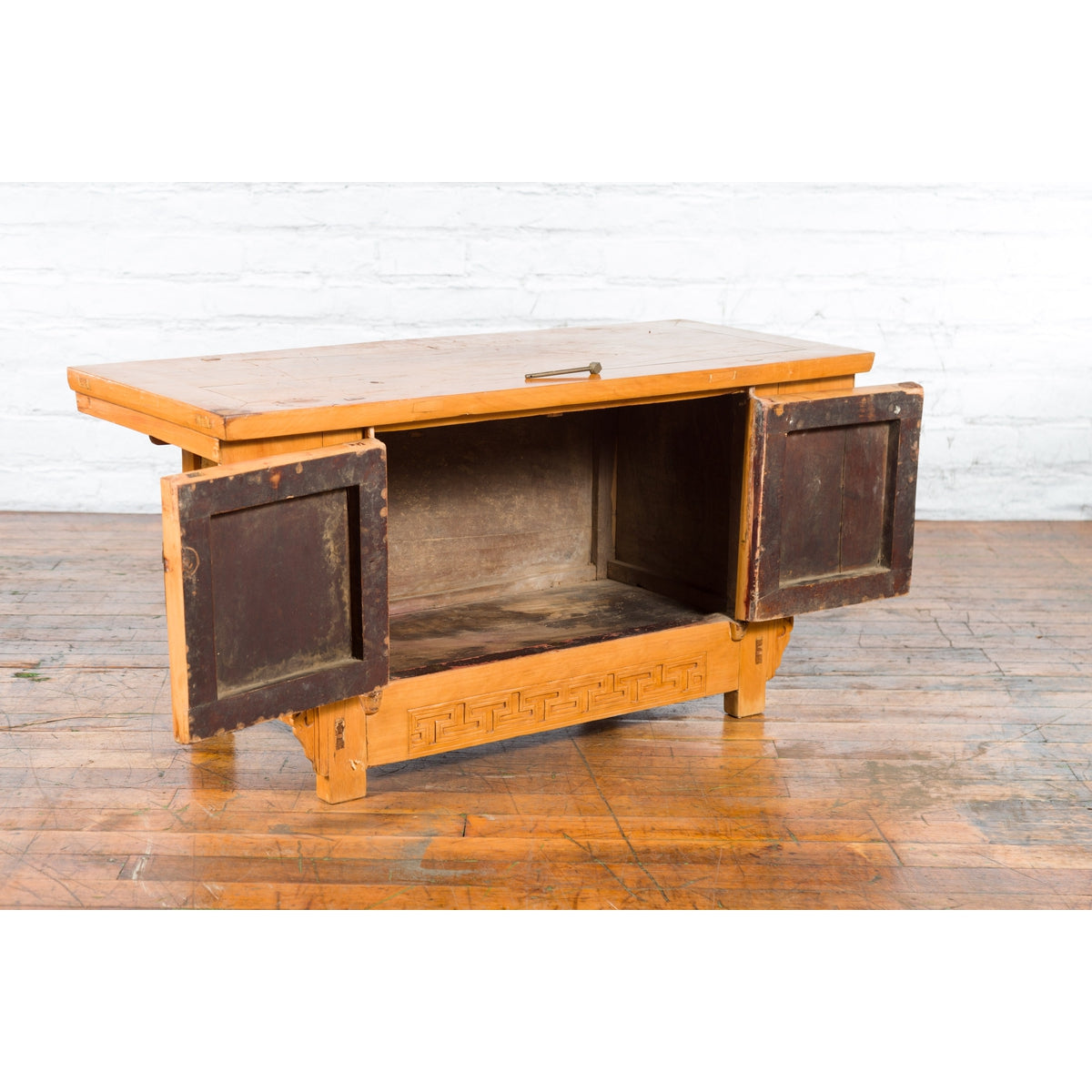 19th Century Qing Dynasty Period Chinese Elm Wood Carved Butterfly Sideboard-15. Asian & Chinese Furniture, Art, Antiques, Vintage Home Décor for sale at FEA Home