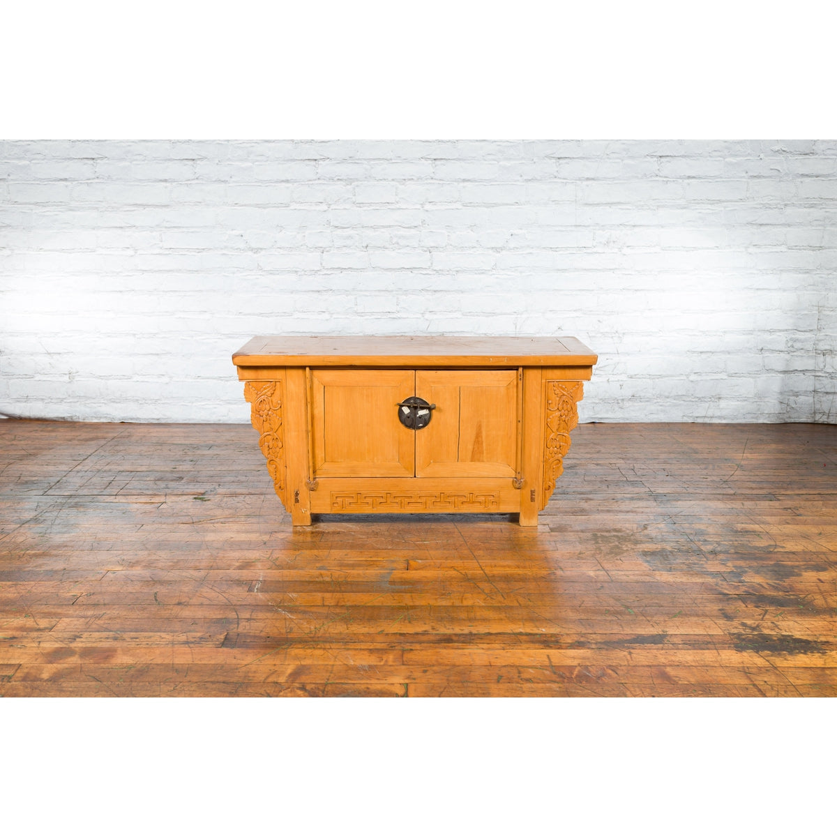 19th Century Qing Dynasty Period Chinese Elm Wood Carved Butterfly Sideboard-3. Asian & Chinese Furniture, Art, Antiques, Vintage Home Décor for sale at FEA Home