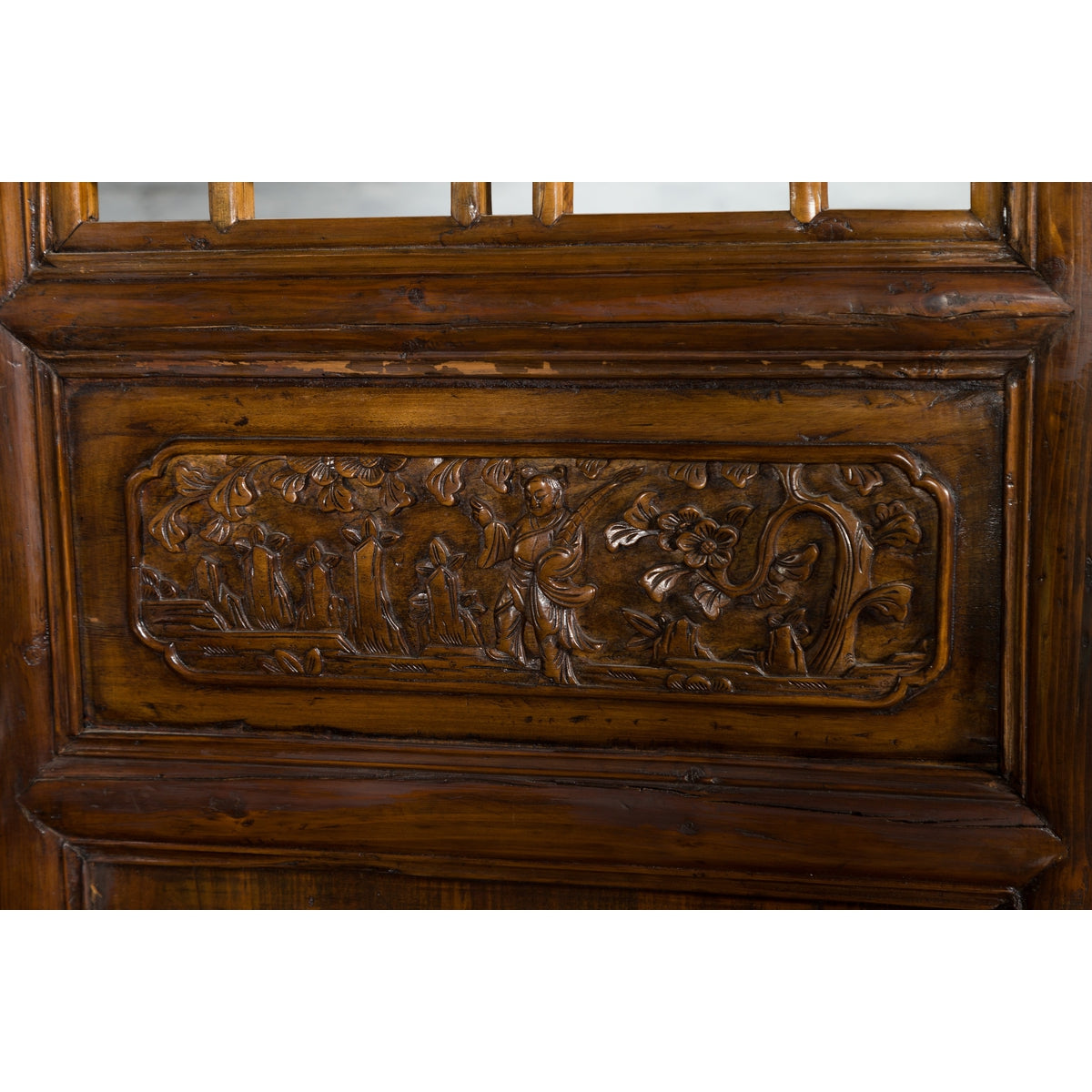 Set of Four Qing Dynasty Elmwood Open Fretwork Panels with Delicate Carvings-8. Asian & Chinese Furniture, Art, Antiques, Vintage Home Décor for sale at FEA Home